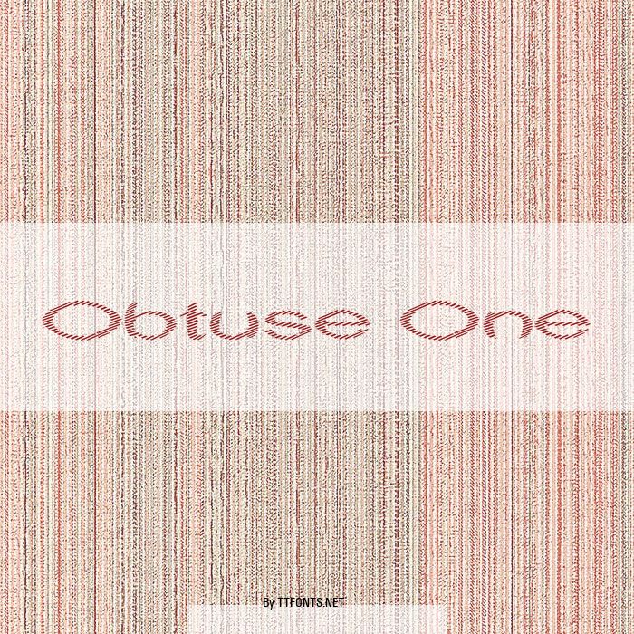 Obtuse One example
